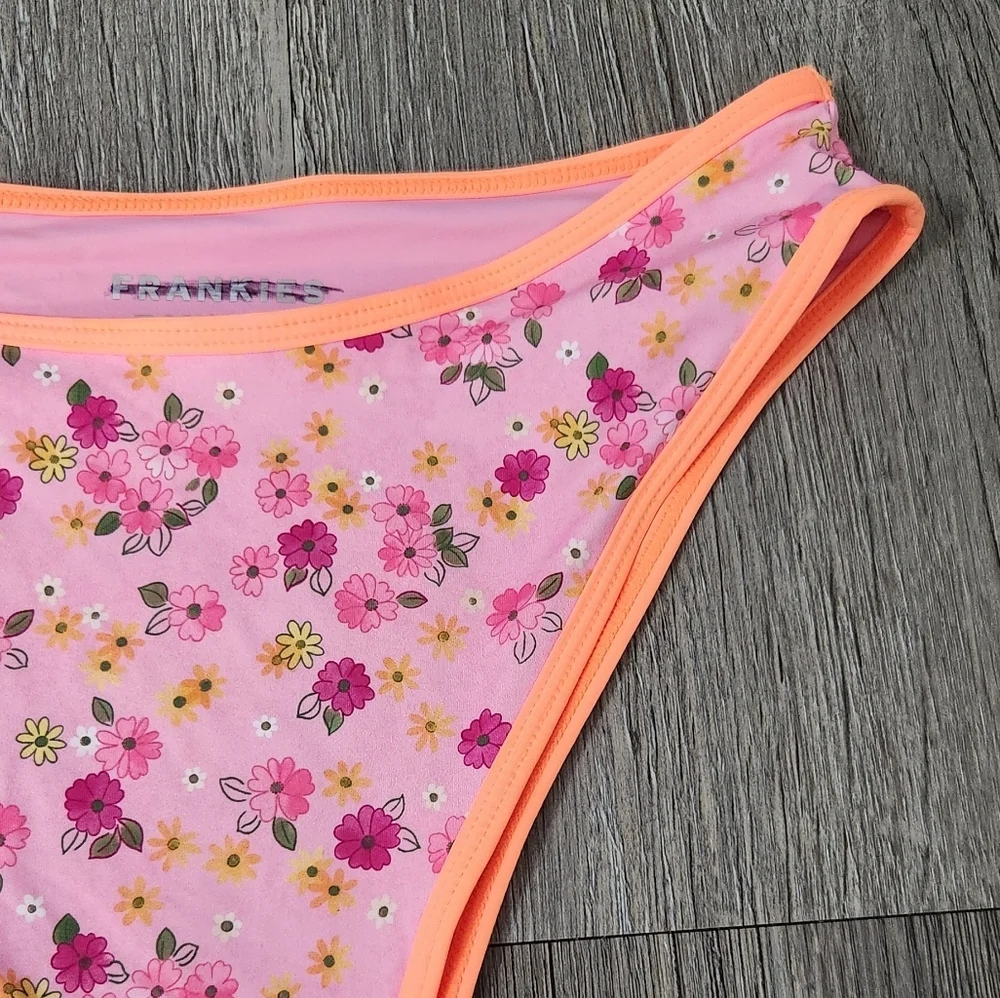 New!Frankie's Bikinis Full Moon‎ Floral Micro Bikini Bottom